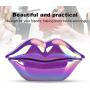 Bewinner1 Home Landline Phone,Creative Purple Lips Shape Desktop Landline, European Style Electroplate Corded Telephones,Novel Portable Telephone with Number Storage for Home Office …