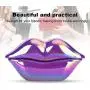 Richer-R Corded Telephone,Creative Purple Lips Telephone Electroplate Desktop Landline Phone for Home Office,Lovely Purple Landline Telephone Perfect for Home Decoration