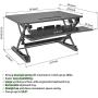 G-PACK PRO - Desktop Standing Desk Converter | Sit-To-Stand Work Desk Riser | Adjustable from 5.7” to 19.7” | Fits Dual Monitor -Removable Keyboard Tray | Ergonomically Designed for Multipurpose Works