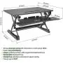 G-PACK PRO - Desktop Standing Desk Converter | Sit-To-Stand Work Desk Riser | Adjustable from 5.7” to 19.7” | Fits Dual Monitor -Removable Keyboard Tray | Ergonomically Designed for Multipurpose Works