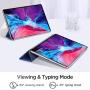 ESR Rebound Magnetic Smart Case for iPad Pro 12.9'' 2020/2018, Convenient Magnetic Attachment [Supports Pencil Pairing & Charging] Smart Case Cover Auto Sleep/Wake Trifold Stand Case - Navy Blue
