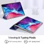 ESR Rebound Magnetic Smart Case for iPad Pro 12.9'' 2020/2018, Convenient Magnetic Attachment [Supports Pencil Pairing & Charging] Smart Case Cover Auto Sleep/Wake Trifold Stand Case - Navy Blue