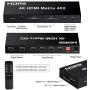 FERRISA 4x2 HDMI Matrix Switch,4 in 2 Out Matrix HDMI Video Switcher Splitter +Optical & L/R Audio Output,Support Ultra HD 4K x 2K,3D 1080P,Audio EDID Extractor with IR Remote Control & Power Adapter