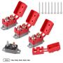 4 Pieces 10Amp 12V/24V Manual Reset Circuit Breaker with Cover Stud Bolt Type and Screw for battery chargers, trucks, buses, electric cars, car engines and automotive