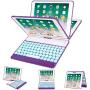 iPad Keyboard Case 9.7 for iPad 2018 (6th Gen) - 2017 (5th Gen) - iPad Pro 9.7 - iPad Air 2 & 1, 7 Color Backlit Keyboard Case/360 Rotate Wireless/BT Keyboard Case with Auto Sleep/Wake Purple