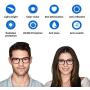 Blue Light Blocking Glasses, 2Pack Cut UV400 Computer Glasses for Anti Eyestrain