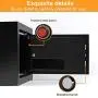 SamYerSafe Safe Box with Sensor Light,0.55 Cubic Feet Security Safe with Electronic Digital Keypad Money Safe Steel Construction Hidden with Lock，Wall or Cabinet Anchoring Design for Office Home Hotel