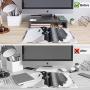 Bestier Monitor Stand Riser (Grey, 15.7 Inch)