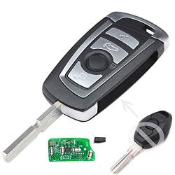 Keyecu EWS Modified Flip Remote Key 315MHZ ID44 1998-2005 for BMW 3 5 + 7 Series HU58