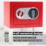 SamYerSafe Safe Box with Sensor Light,Security Safe with Electronic Digital Keypad Money Safe Steel Construction Hidden with Lock，Wall or Cabinet Anchoring Design for Office Home Hotel (Red)
