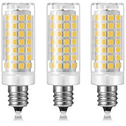 E12 LED Bulb Dimmable, 60W Halogen Kx-2000 Bulbrite Replacement for Ceiling Fan, Chandelier, Pendant Light, Bathroom Lighting, 120V Daylight White 6000K, T6 C7 E12 Candelabra Base (3 Pack)