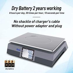 ACLAS Digital Price Computing Scale NTEP Certified Legal for Trade 60lb Dry Cell Battery Powered 2 Years Working, No Plug in Power, Touch Like Keys, Multi Customers Accumulating