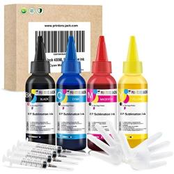 Printers Jack 400ML Sublimation Ink Refill for Epson C88 C88+ WF7710 ET2720 ET15000 ET2760 ET2750 ET4700 WF7820 Inkjet Printers Heat Press Transfer on Mugs, Plates, Polyester Shirts, Phone Cases etc