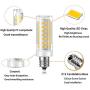 E12 LED Bulb Dimmable 7W C7 Bulb Equivalent to E12 Halogen Bulb 60W, Daylight White 6000K T6 Base E12 Candelabra Bulbs for Ceiling Fan, Chandelier, Kx-2000 Bulbrite Replacement, AC 110-120V(6 Pack)