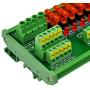 Electronics-Salon DIN Rail Mount 10 Position Power Distribution Fuse Module Board, for AC/DC 5~32V