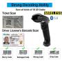 TEEMI Bluetooth Barcode Scanner with USB Cradle, 1D 2D QR Wireless USB Imager with Vibration Alert for iOS Android Devices, Max 300 Yards Transfer Range, Handsfree Screen Scanning