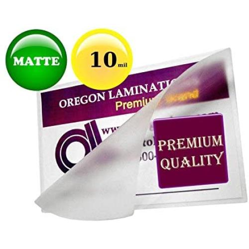 Oregon Lamination Hot Laminating Pouches Letter (Pack of 100) 10 Mil 9 x 11-1/2-inch Matte/Matte