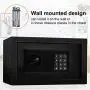 SamYerSafe Safe Box with Sensor Light,0.55 Cubic Feet Security Safe with Electronic Digital Keypad Money Safe Steel Construction Hidden with Lock，Wall or Cabinet Anchoring Design for Office Home Hotel
