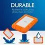 LaCie LAC9000298 Rugged Mini 2TB External Hard Drive Portable HDD - USB 3.0 USB 2.0 Compatible, Drop Shock Dust Rain Resistant Shuttle Drive, For Mac And PC Computer Desktop Workstation PC Laptop