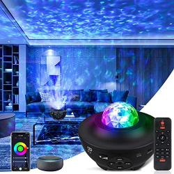 Galaxy Projector, Star Projector Galaxy 360 Pro with Bluetooth Speaker Galaxy Night Light Projector with Remote Control, Starry Light Projector Ocean Wave Sky Light Projector for Bedroom Kids Adults