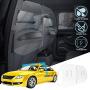 AOUSTHOP Car Taxi Partition Sneeze Guard, Interior Transparent Plexiglass Barrier, Acrylic Partition Isolation Protective Shield, for Driver Passenger, Splash Prevention Board with Hook and Loop Strap