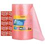 Fuxury Pink Anti-Static Bubble Cushioning Wrap Roll Air Bubble Roll 1 Roll 36 Feet,Perforated Every 12'',Included 10 Fragile Sticker Labels for Packaging Moving Shipping Boxes Supplies