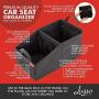 Lusso Gear Car Seat Organizer for Front or Backseat - Great for Adults & Kids, Features 9 Storage Compartments for Toys, Magazines, Tissues, Maps, Books, Documents, Games & More