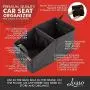 Lusso Gear Car Seat Organizer for Front or Backseat - Great for Adults & Kids, Features 9 Storage Compartments for Toys, Magazines, Tissues, Maps, Books, Documents, Games & More