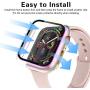 【3 Pack】 Easuny Hard Case Cover Design for Apple Watch Series 3 Series 2 1 38mm with Built-in Glass Screen Protector - Overall Protective Accessories for iWatch Women Men,Black Rose-Gold Colorful