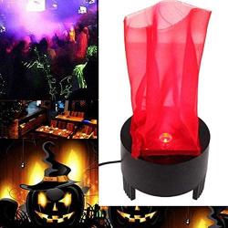LED Fake Fire Flame Light 3D Flickering Fire Flame Electronic Flame Night Light Prop Simulated Flame Lamp Prop for Halloween Christmas Indoor Party Decoration, US Plug (Long Flame)