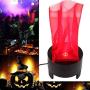 LED Fake Fire Flame Light 3D Flickering Fire Flame Electronic Flame Night Light Prop Simulated Flame Lamp Prop for Halloween Christmas Indoor Party Decoration, US Plug (Long Flame)