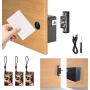 TAKHRWOD Electronic Cabinet Lock, with USB Hidden Magnetic Lock and RFID Locks for Hidden Gun Cabinets Wooden Pantry Cabinet Drawer Storage Magnetic Card Door Lock Key Fob Lock Key Card Lock Black