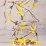 Artificial Winter Jasmine String Lights, 30 LED 10FT Battery Powered Flower Garland Fairy Lights with Remote for Garden Bedroom Wedding Birthday Party Holiday Vine Lights Décor
