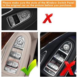 Moonlinks Window Switch Button Covers for Mercedes Benz C E GLC Class, Front Right Window Switch Repair Button Caps（1 Pcs,Fits Mercedes Benz W205 C Class W213 E Class W253 GLC Class 2018-2020）