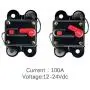 12V-24V DC Circuit Breaker Trolling Motor Auto Car Marine Boat Bike Stereo Audio Inline Fuse Inverter Waterproof with manual reset 100A 100Amp