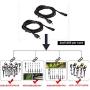 GreenClick 2 Pack 6.56ft/2m Extension Cables Waterproof Extension Cord Wiring for Landscape Lighting Garden Path Lights, Black