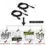 GreenClick 2 Pack 6.56ft/2m Extension Cables Waterproof Extension Cord Wiring for Landscape Lighting Garden Path Lights, Black