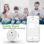 Smart WiFi Plug Outlet Compatible with Alexa and Google Home & IFTTT, Remote Control Your Home Appliances from Anywhere, Voice Control and Timer Function Wireless Socket, No Hub Required 2 Pack