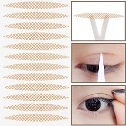 500 Pairs(1000PCS) 24mm x 3mm Nude Portable Breathable Naturally Lace Style Invisible Single Sided Double Eyelid Tape Self-Adhesive Eyelid Stickers Instant Eye Lift Strips