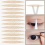500 Pairs(1000PCS) 24mm x 3mm Nude Portable Breathable Naturally Lace Style Invisible Single Sided Double Eyelid Tape Self-Adhesive Eyelid Stickers Instant Eye Lift Strips