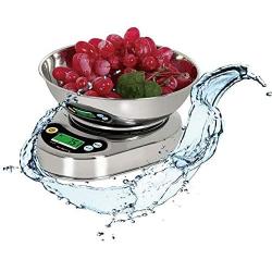 Electronic-scale Kitchen Food Detachable Bowl Stainless Steel Waterproof with Digital LCD Display Weighing Cooking Scales