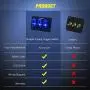 Nilight 3 Gang Toggle Switch 12V Rocker Switch Panel with LED Light and Flip Cover Heavy-Duty ON/Off Switch Plate 3 Pin SPST Rocker Switch，2 Years Warranty