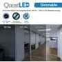 1x4 LED Panel Troffer Edge-Lit Flat (4 Pack) - 3500k, 40W, Flush Drop Ceiling Light for Home, Office, School - Slim LED Lighting Fixtures - 0-10V Dimmable Panel