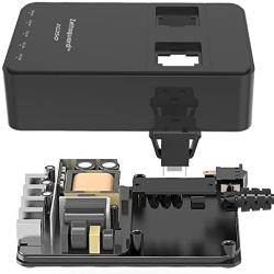 Zettaguard Mini 2-Outlet Travel Power Strip Surge Protector with USB Charger USB Charging Station (5-Port Smart, 40W/8A) and 5 Feet Power Cord, Black