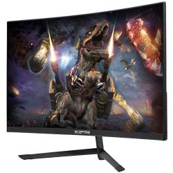 Sceptre 24-Inch Curved 144Hz Gaming LED Monitor Edge-Less AMD FreeSync DisplayPort HDMI, Machine Black (C248B-144RN)