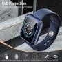 pzoz Compatible for Apple Watch Series 6/5 /4 /SE 40mm Case with Screen Protector Accessories Slim Guard Thin Bumper Full Coverage Matte Hard Cover Defense Edge for Women Men GPS iWatch (Blue)