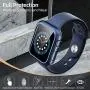 pzoz Compatible for Apple Watch Series 6/5 /4 /SE 44mm Case with Screen Protector Accessories Slim Guard Thin Bumper Full Coverage Matte Hard Cover Defense Edge for Women Men GPS iWatch (Blue)