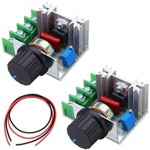 DAOKI 2Pcs Motor Speed Controller AC 220V 2000W SCR Voltage Regulator Dimming Dimmers Thermostat Electronic Voltage Regulator Module