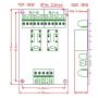 Electronics-Salon DIN Rail Mount 2 DPDT Signal Relay Interface Module, DC 24V Version.