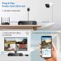 Hiseeu 5MP PoE Security Camera System,8CH PoE NVR with Face Detect,1TB Hard Drive, 4Pcs 5MP IP Outdoor Security Camera,1-Way Audio,H.265+ Wired Home Surveillance Kit No Monthly Fee